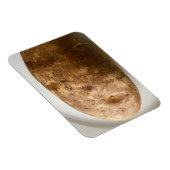 白い皿の上のラセットポテトの写真 マグネット (右側)