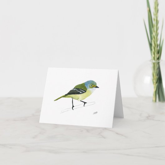 白い目のヴィレオ ノートカード (正面)