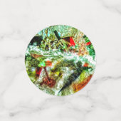 白い目まい抽象芸術テーブル紙吹雪リラックス、 コンフェッティ (スモール正面)