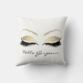 白い目メイクアップラッシュこんにちはゴージャスな金ゴールドスパーク クッション (裏面)