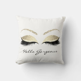 白い目メイクアップラッシュこんにちはゴージャスな金ゴールドスパーク クッション