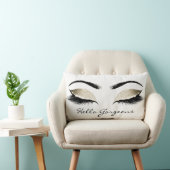 白い目メイクアップラッシュハローゴスチャンパイニュ1 ランバークッション (椅子)