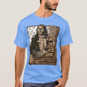 白い盾の北のシャイエンヌの戦士 Tシャツ (正面)