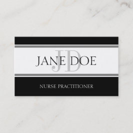 白い看護のストライプ 名刺