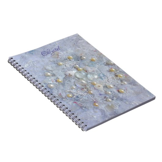 白い真珠と貝殻 ノートブック (右側)