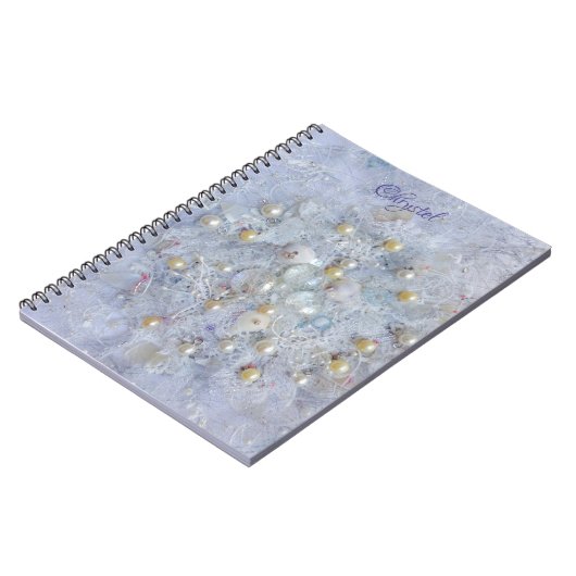 白い真珠と貝殻 ノートブック (左側)