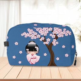 白い着物こけし人形かわいい芸者ガールブルー ドップキット