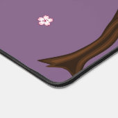 白い着物こけし人形かわいい芸者紫 デスクマット (コーナー)