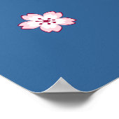 白い着物こけし人形 – かわいい芸者ガール ポスター (角)