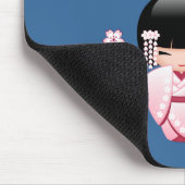 白い着物こけし人形 – かわいい芸者ガール マウスパッド (コーナー)