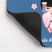 白い着物こけし人形 – かわいい芸者ガール マウスパッド (コーナー)