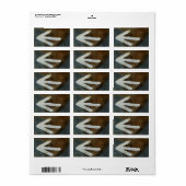 白い矢印ラベル ラベル (フルシート)