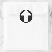 白い矢印 ラウンドシール (バッグ)