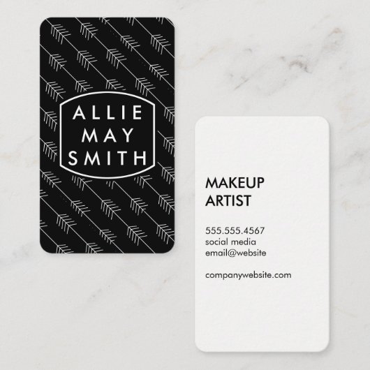 白い矢印 名刺 (正面/裏面)