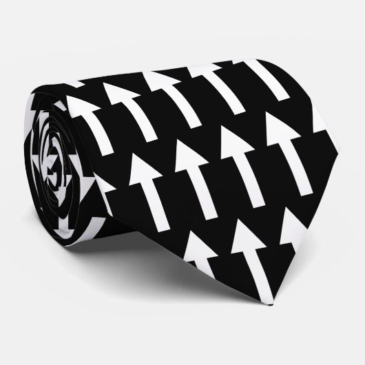 白い矢印 – 黒 ネクタイ (ロール)