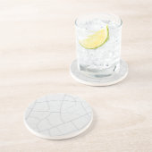 白い石のひび コースター (側面)