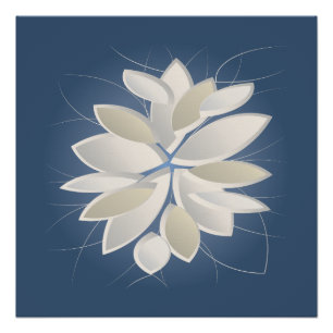 白い石の花弁 ポスター