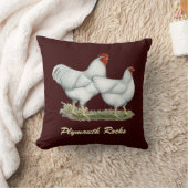 白い石の鶏 クッション (ブランケット)