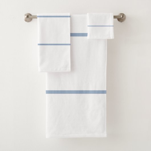 白い石板青のジオメトリック線 バスタオルセット (インサイチュ)