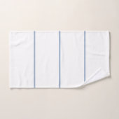 白い石板青のジオメトリック線 バスタオルセット (ハンドタオル)