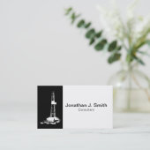 白い石油開発の装備の黒 名刺 (スタンド正面)