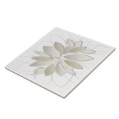 白い石造りの花びら タイル (側面)