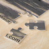 白い砂およびoceが付いている熱帯ビーチ場面写真 ジグソーパズル (側面)