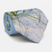 白い砂のネックタイの海の麦のライン ネクタイ (ロール)