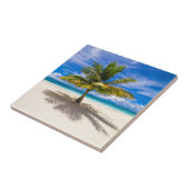 白い砂のビーチのやし タイル (側面)