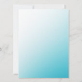 白い砂のビーチのヤシの木の保存日付 セーブザデート (裏面)