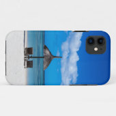 白い砂のビーチのFlic en Flac Mauritius overloo Case-Mate iPhoneケース (裏面(横))