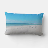 白い砂のビーチ ランバークッション (裏面)