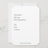 白い砂のビーチ 招待状 (裏面)