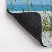 白い砂の中の海の麦のライン マウスパッド (コーナー)