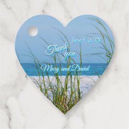 白い砂の海のオートのラインありがとう結婚。 フェイバータグ