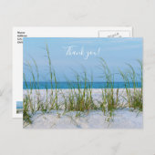 白い砂浜の海のカスリ列の感謝を伝えるポストカード ポストカード (正面/裏面)