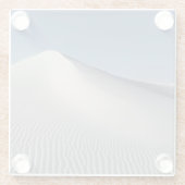 白い砂 ガラスコースター (裏面)