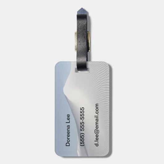 白い砂 ラゲッジタグ (裏面縦)