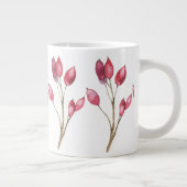 白い磁器のマグカップと赤い果実 ジャンボコーヒーマグカップ (右)