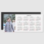 白い磁石の写真2025カレンダー (正面/裏面)