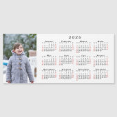 白い磁石の写真2025カレンダー (正面)