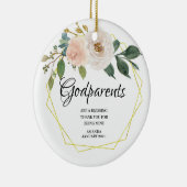 白い神パーソナライズされた父母クリスマスの飾り セラミックオーナメント (右)