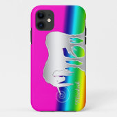 白い神秘的なユニコーン（虹） Case-Mate iPhoneケース (裏面)