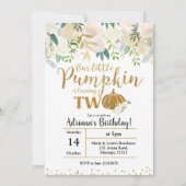 白い私たちの小さなカボチャが2人の招待状 招待状 (正面)