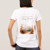 白い秋の森の子グマ 私たちは待つのがやっと Tシャツ (裏面)