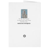 白い秋田の長いコート犬のポートレートのオリジナルの芸術 (裏面)