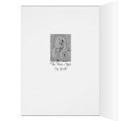 白い秋田の長いコート犬のポートレートのオリジナルの芸術 (内側 (左))