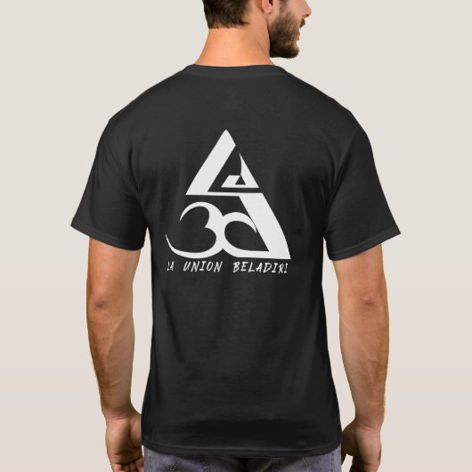 白い移動シーケンス。アートバイクロエケショオT-S Tシャツ (裏面)