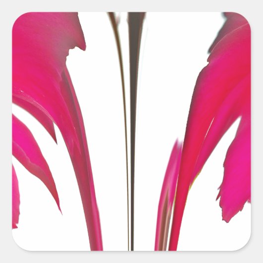 白い空の下に佇む、素敵な真っ赤なバラ.png スクエアシール (正面)