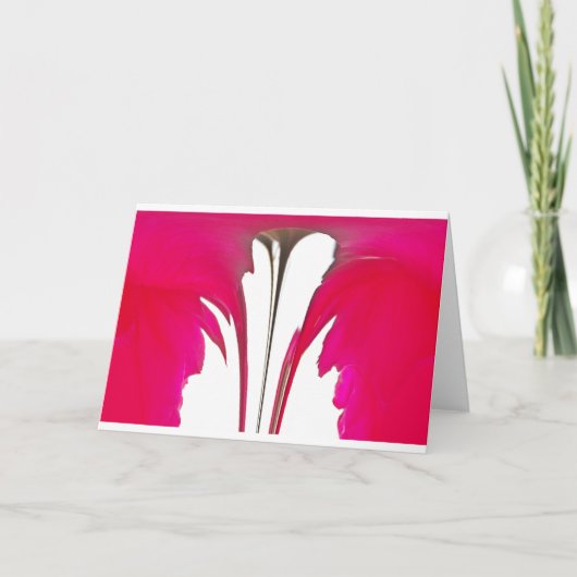 白い空の下のシックで驚くべき赤のバラ.png カード (正面)